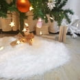 thumbnail image 2 of Falda de árbol de Navidad para decoración del hogar, alfombra de piel sintética de felpa blanca para dormitorio, delantal de árbol de Navidad, adornos de Año Nuevo 2024, 2 of 4