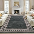 thumbnail image 4 of FairOnly Black Brown 6'x9'Modern Non Slip Stain Resisitant Area Rug for Living Room Soft Low Pile Solid Color Rug for Bedroom Dining Room, 4 of 7