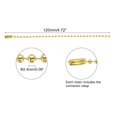 thumbnail image 2 of 30Pcs 5 Pulgadas Cadenas de Cuentas de Bola, Cadena de Bola de Metal con Conectores para Colgante de Llaveros, Dorado, 2 of 7