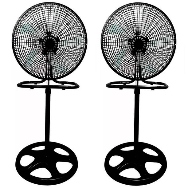 2Pzs Ventilador Pedestal 3 En 1 Pedestal Piso Pared 3 Velocidades