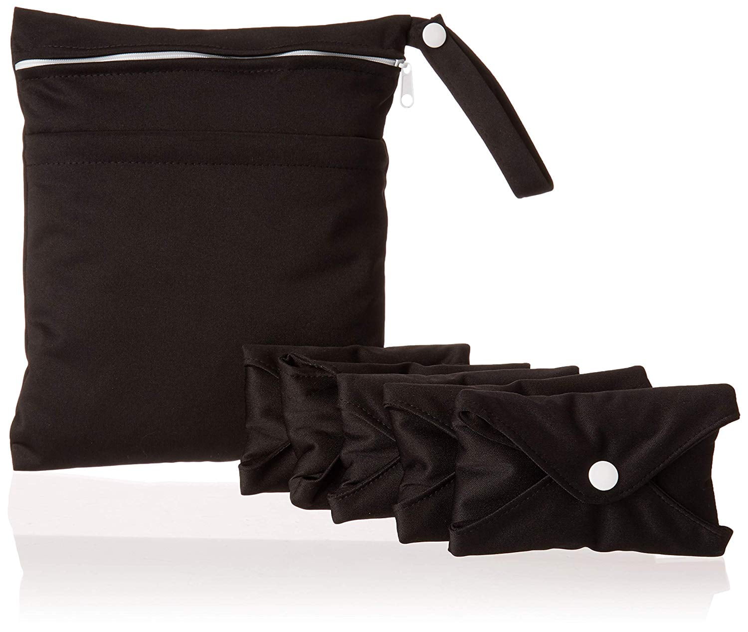 Sanitary Reusable Cloth Menstrual Pads by LuxmeCo 5 Pack Washable