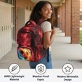 thumbnail image 4 of FUIALDOLG Flame Soccer Design Book Bag with Multi-Pocket Lightweight Bookbag, Durable 17 Inch School Bag for Kindergarten Back to School Daily Use, 4 of 9
