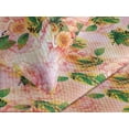 thumbnail image 3 of Ambesonne Flowers Boho Quilted Coverlet 2 Pcs, Watercolor Rose Art, Twin Size, Jade Green Pale Pink, 3 of 4