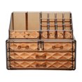 thumbnail image 1 of Guardurnaity Organizador de caja de plástico resistente al agua Organizador de caja de almacenamiento de solución de almacenamiento duradero y Bolsas de maquillaje café Z8625 24*15*18.7, 1 of 6