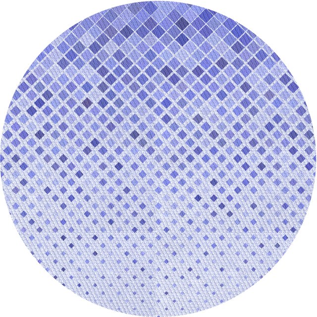 Ahgly Company Tapis Rond Lavable en Machine Intérieur Transitionnel Bleu Ciel, 4 Pieds Rond