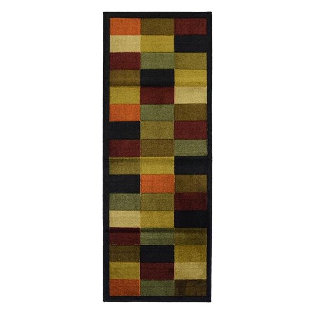 Madison Industries COLBL-22X59 20 x 59.5 in. Color Blocks Rug Runner, Multi-Color