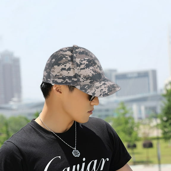 KALLORY 1Set Army Camo Hat Camouflage Series Hat with Sun Protection Function for Outdoor Activities Casual Wear