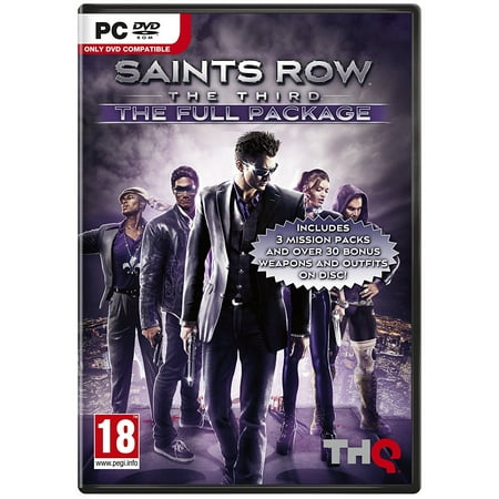 Saints Row The Third: The Full Package PC DVD - Includes 3 Mission Packs & Over 30 Bonus Weapons & Outfits on