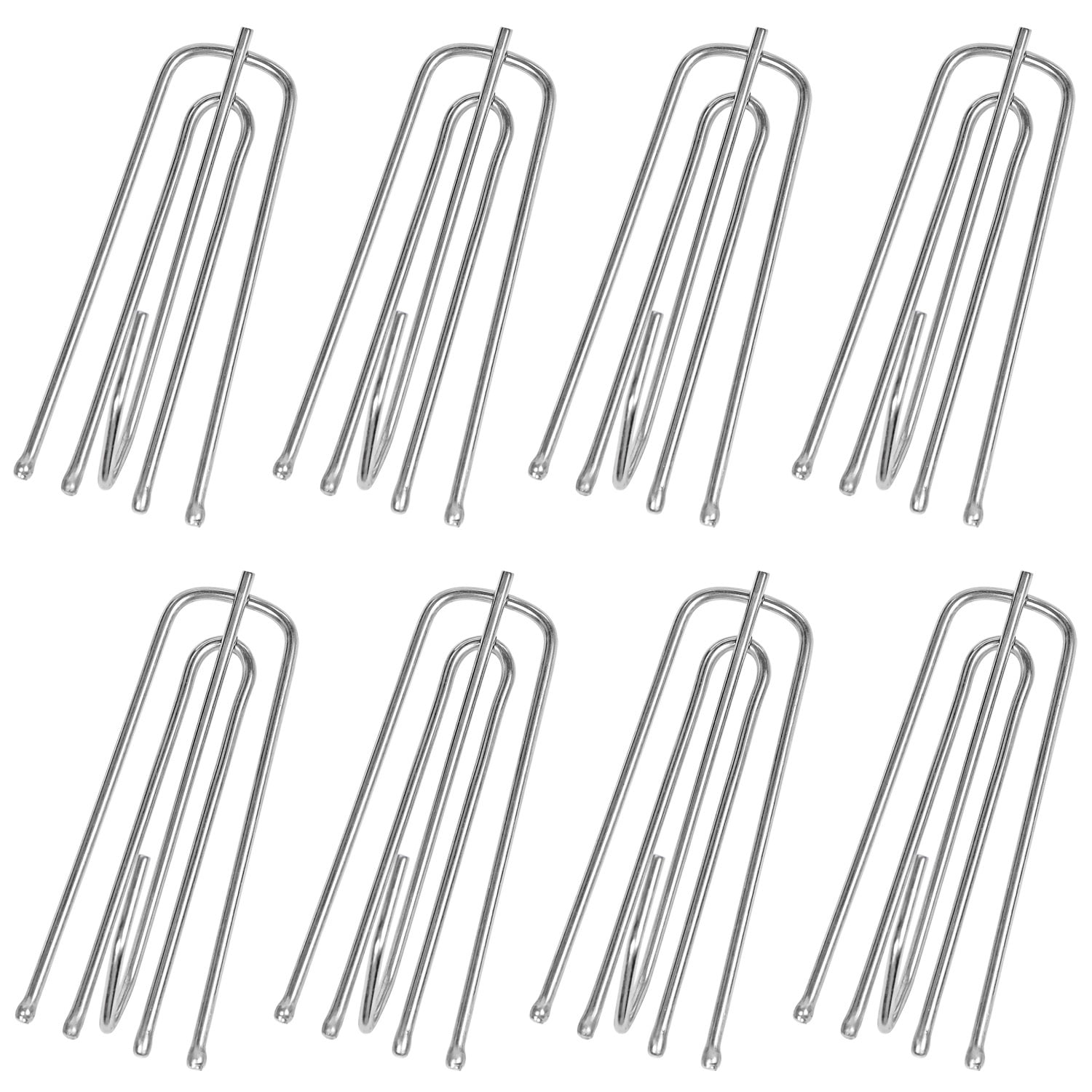 Metal Curtain Hooks Strong Metal Header Tape Pencil Pleat Accessories Pack Sizes 