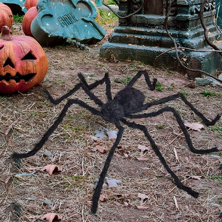 EAYY Halloween Spider, Posable Furry Black Giant, Fuzzy Spiders ...