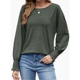 thumbnail image 2 of Women's Casual Tops Loog Sleeve Loose Blouses T Shirts, 2 of 7