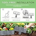 thumbnail image 3 of HAHUT Plastic Garden Retaining Fence, Garden Edging Decorative Border for Landscaping, Multi-Purpose Imitation Stone-Look Fences Edging Barrier for Yard/Patio/Flower Bed Path (Gray), 3 of 8