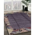 thumbnail image 3 of Ahgly Company Machine Washable Indoor Square Abstract Rose Dust Purple Area Rugs, 6' Square, 3 of 7