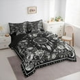 thumbnail image 3 of Homewish Female Men Boho Feather Dreamcatcher Bedding Comforter Set 7-Piece,Chic Floral Flowers King Bedding Sets,Retro Vintage Aesthetic Ultra Soft Bed Sheets,Breathable Home Decor,Reversible, 3 of 8
