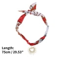 thumbnail image 3 of Unique Bargains 1 Pc Versatile Scarf Necklace with Charm Adjustable Tie Statement Choker for Women Red White, 3 of 5