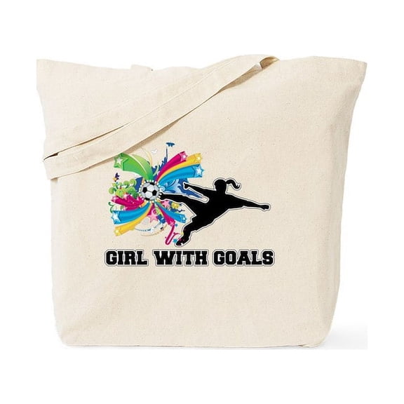 CafePress - Girl With Goals Tote Bag - Unisex Canvas Tote Bag, Beige, 1-Piece