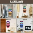 thumbnail image 6 of Hat Organizer for Baseball Caps, 2-Pack Black Metal Hat Rack Ball Cap Storage Organizer Hold Up to 30 Caps Hat Holder for Wall Door Closet, Wall Mounted & Adhesive Installation Option, 6 of 6