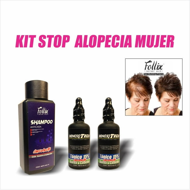 Kit Stop Alopecia FOLLIX Tónico de Crecimiento y Shampoo