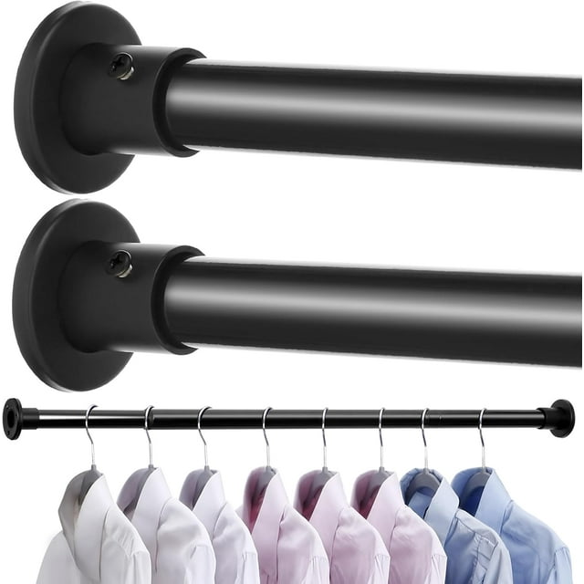 Closet Rods for Hanging Clothes to es Adjustable Heavy Duty Closet Rod Easy to Install Closet Poles for Hanging Clothes Wardrobes Laundry Perfect for Closet Organizer