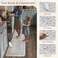 thumbnail image 3 of BERTHMEER Kitchen Rugs for Floor 2 Piece, 17.3"x30"+17.3"x47" Anti Fatigue Waterproof Black Kitchen Mats, Non Slip Comfort Standing Mat Rug for Home, Sink, Laundry, Black, 3 of 7