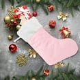 thumbnail image 6 of Pink 18\u201dLarge Christmas Stocking for Christmas Decorations Xmas Fireplace Hanging Stockings with Plush Fur Decoration Stockings for Party Xmas Home Decor Family Holiday Stairs Gifts, 6 of 6