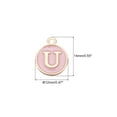 thumbnail image 2 of Uxcell Alphabet u Letter Charm Double Sided Enamel Initial Alphabet Pendant Pink, for Necklace Bracelet Earring, 20pcs, 2 of 7