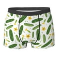 thumbnail image 6 of Men's Boxer Briefs, Cucumber flower Soft Comfy Mens Underwear Boxer Briefs Breathable With Widen Waist, 6 of 7