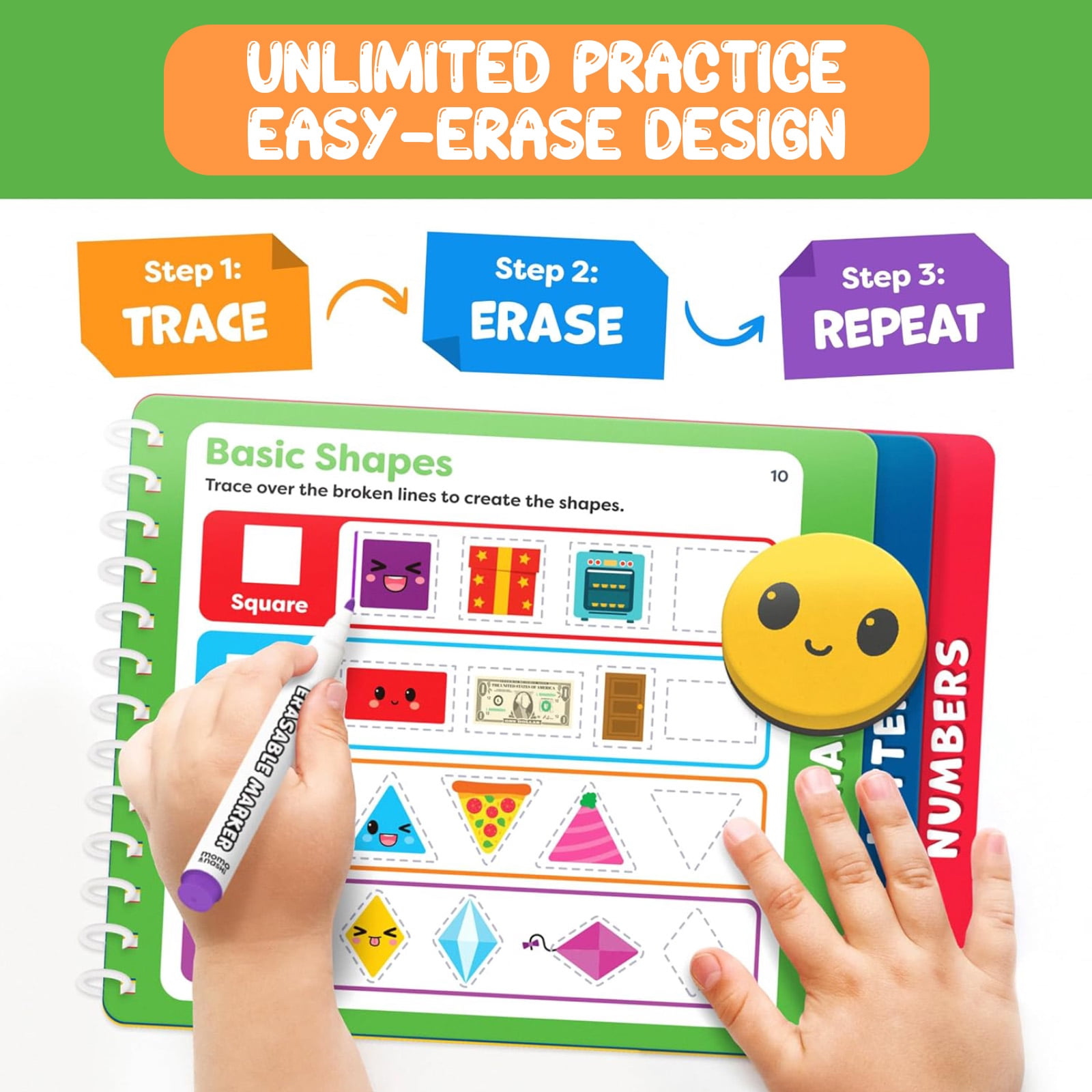 Tracing Books for Kids Ages 3-5 Toddler, Preschool Learning Activities -Handwriting Practice Tracing for Kids 3-4, Preschool Kindergarten Workbooks, Learning Books for 4-5 Year Olds
