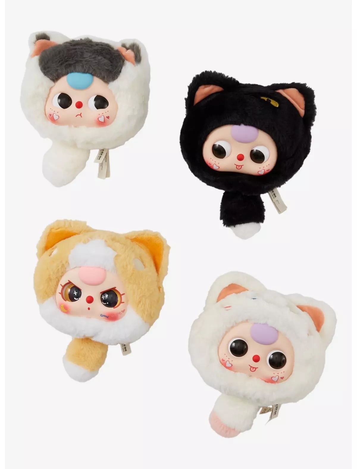Baby Three Collectible Mystery Plush - Blind Box Surprise Toy - Fortune Cat - Zipper Bag Plush Collection - Includes 1 Random Character