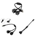 thumbnail image 4 of Adaptateur en Y Ethernet RJ45 Câble 1 à 2 Ports pour CAT 5/CAT 6 LAN Ethernet, 4 of 6