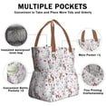 thumbnail image 3 of Bull Terriers and Hearts Drawstring Lunch Bag Women - Drawstring Lunch Bag Insulated for Work Office - Stain-Resistant Large Lunchbags for Women with Multi-Pockets, 3 of 6