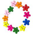 thumbnail image 5 of 100PCs 15MM Wood Buttons Sewing Scrapbooking Flowers Shaped 2 Holes Mixed Metal Letter Sew, 5 of 5