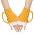 thumbnail image 1 of Jarra de cerveza tejida con medio dedo, diseño de guantes, cálida para invierno, 1 of 6