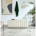 thumbnail image 2 of DeeHome Modern Dining Room Living Room Teddy Fabric Bench End of Bed Stool with Safety Hinge for Bedroom, Living Room, Entryway, White teddy., 2 of 9