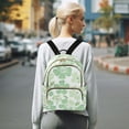 thumbnail image 7 of FORMRS Mini Backpack Purse for Women Quilted Travel Daypack Casual Shoulder Bag, Green Floral, 7 of 7