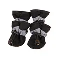 4pcs/set Waterproof Pet Dog Shoes Chihuahua Anti-slip Rain Boots Footwear for Small Cats Dogs Puppy Dog Pet Booties (black 7)
