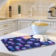 thumbnail image 6 of Yayeee Dish Drying Mat for Kitchen Counter 16"x18" Microfiber Absorbent Pad, Dark Blue Jellyfish Pattern, 6 of 7