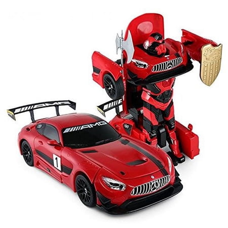 New 1:14 RC Mercedes-Benz GT3 2.4ghz RC Transformer Dancing Robot Car (Red)