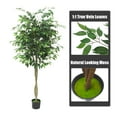 thumbnail image 4 of Artificial Banyan Trees, Simulated Banyan Tree, Fake Tree with Silk Realistic Leaves and Lifelike Trunk, Artificial Plants Faux Ficus Tree with Pot for Indoor Outdoor Home Office Living Room Decor, 4 of 9