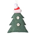 thumbnail image 2 of Lksixu Christmas Tree Hanging Ornaments, Christmas Decorations 4.7 inch Felt Fabric Christmas Tree Shape Pendants with Knitted Hat, Farmhouse Xmas Tree Baubles Small Crafts Gifts for Holiday Party, 2 of 7