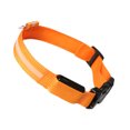 thumbnail image 3 of Worallymy USB Recargable Luminoso Collar para Mascotas Cuello Brillante Luz LED Intermitente Collar con Correas Naranja M Worallymy JD735810018, 3 of 7