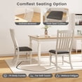 thumbnail image 2 of Giantex Set of 2 Dining Room Chairs w/Solid Wood Legs & Padded Seat Cushions, White, 2 of 6