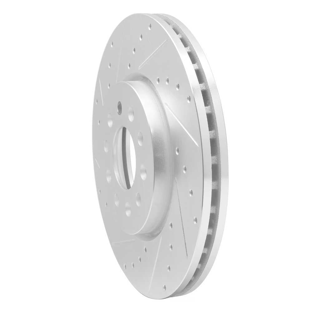 Dynamic Friction Company 631-45023L DFC Brake Rotor - Drilled And Slotted - Silver