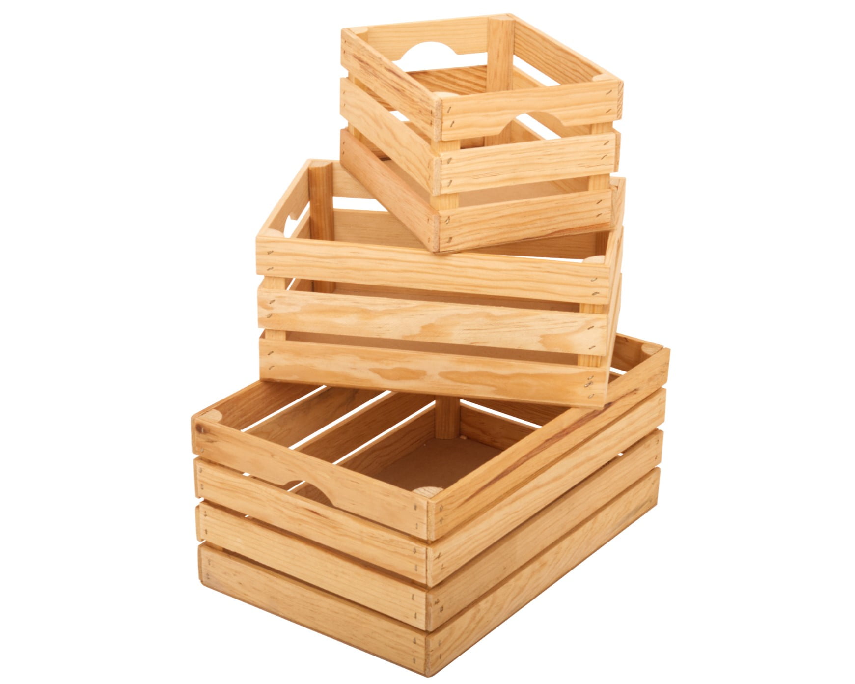 Rustic Wood Crates for vintage decorative display, unfinished nesting ...