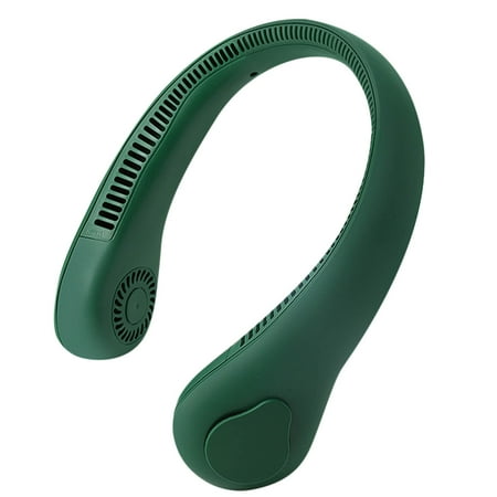 

Tuphregyow Fan For Office Bedroom Home Usb Fan Neck Portable Rechargeable Dua Effect Neck Protector Hand Free Cooler 1200Mha Battery