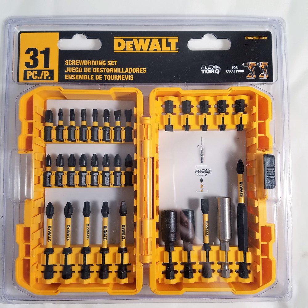 DEWALT 31 Piece Screwdriving Set Flex Torq Impact Ready DWA2NGFT31IR