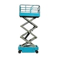 thumbnail image 2 of Xuanheng Lift Aerial Work Platform Model 1/64 Authentic for Sand Table Workshop Scene blue old, 2 of 8
