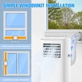 thumbnail image 5 of HMCITY  8500 BTU Portable Air Conditioner,3 In1 AC with Remote Control,Portable AC Cooling Range up to 450 Sq.FT with 24-Hour Timer, Windows kit,Brush,White, 5 of 7