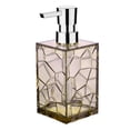 thumbnail image 1 of Accesorio de baño de acrílico, dispensador de loción/jabón, poligonal, transparente, elegante (caqui), 1 of 5