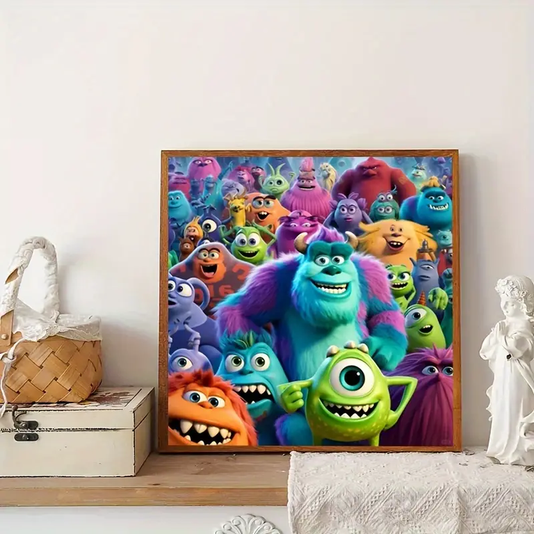 Monsters Inc. 5D Diy Cartoon Diamond Art Painting Kit Anime Character Full  Diamond Embroidery Mosaic Rhinestone Picture Art Crafts Home Wall Decor ...